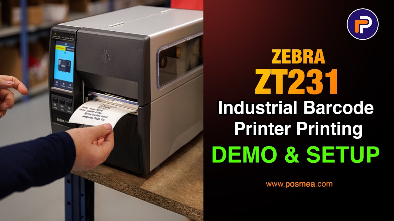 Zebra ZT231 🔥 Industrial Barcode Printer Printing Demo & Setup | UAE | Posmea