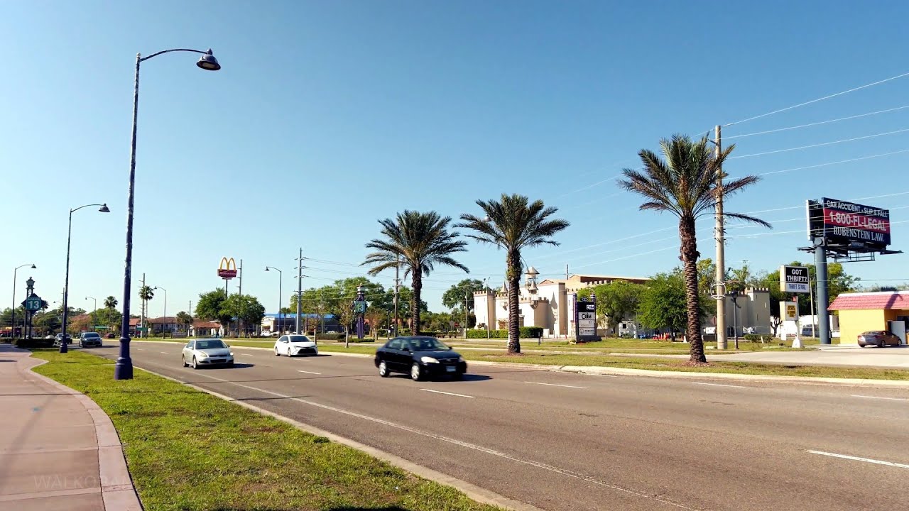 Kissimmee Florida Walk: US Highway 192 Tourist Strip from Vineland Road · Orlando Suburbs 4K