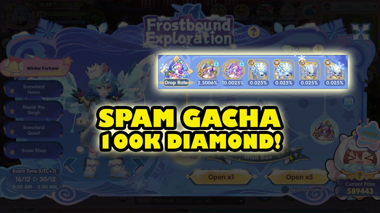 Spam Gacha Event Natal - Ragnarok X Together [Winter Fortune Frostbound Exploration]