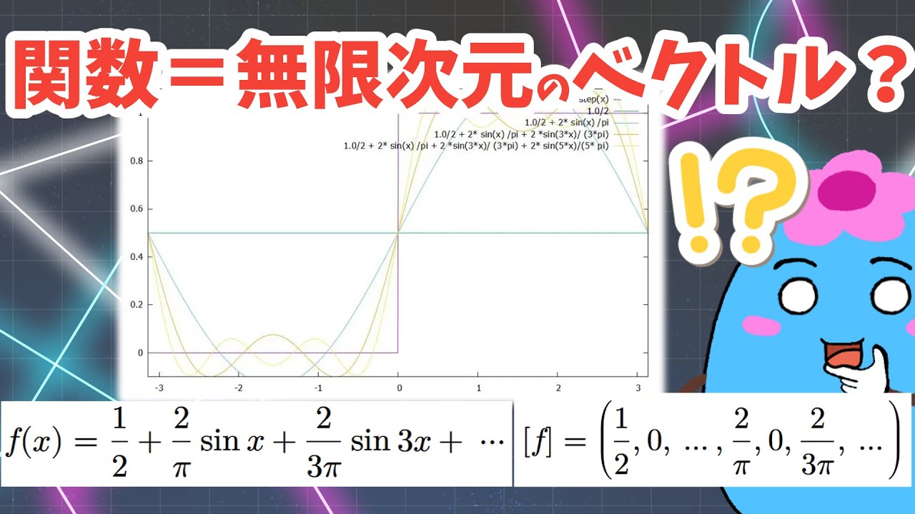 「関数は無限次元のベクトル」の意味【関数解析】