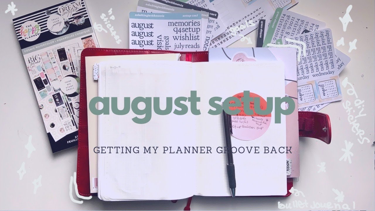 GETTING MY PLANNER MOJO BACK!  | AUGUST BULLET JOURNAL SETUP | ADULTINGWITHNOIVA