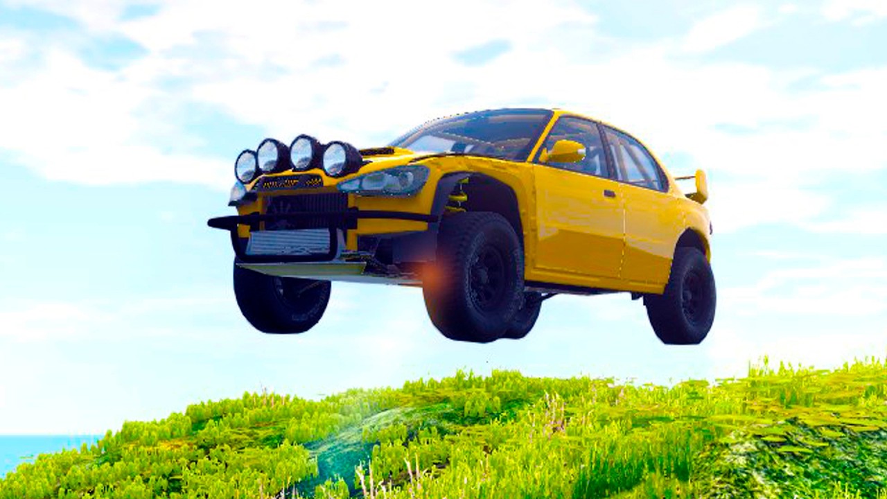 Double Flatbed Trailer Truck vs speed bumps! Busses vs speed bumps! Beamng Drive №1235