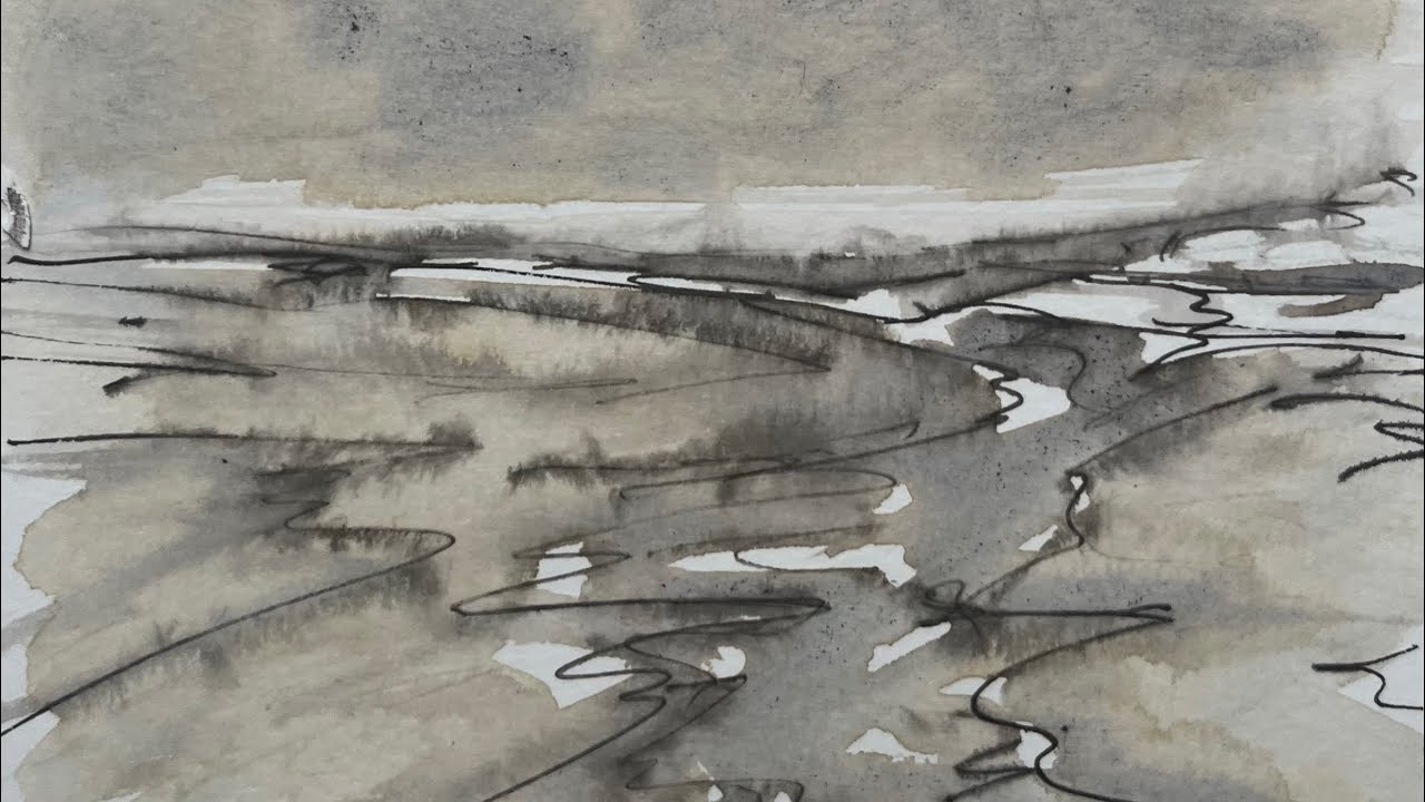 Abstract landscape painting 