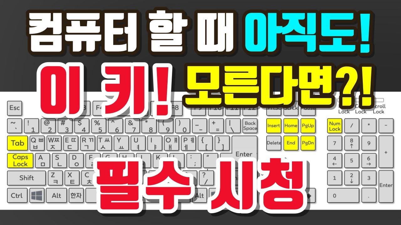 컴맹탈출 컴퓨터 기초 배우기! 편리한 키보드 핵심 키 8가지