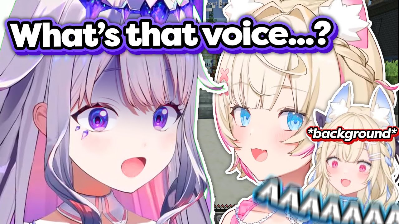 Fuwawa screamed so loud in the background of Mococo's stream, it caught Biboo off-guard