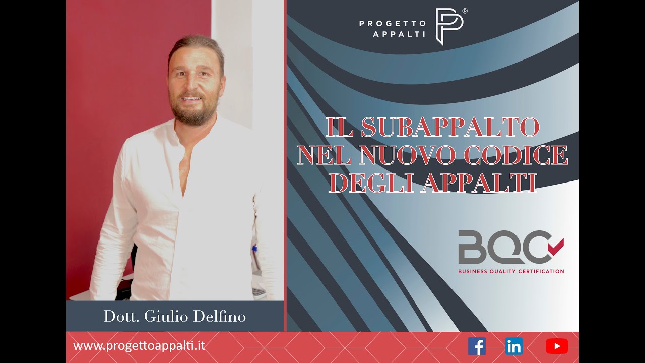 Il subappalto nel nuovo Codice degli appalti