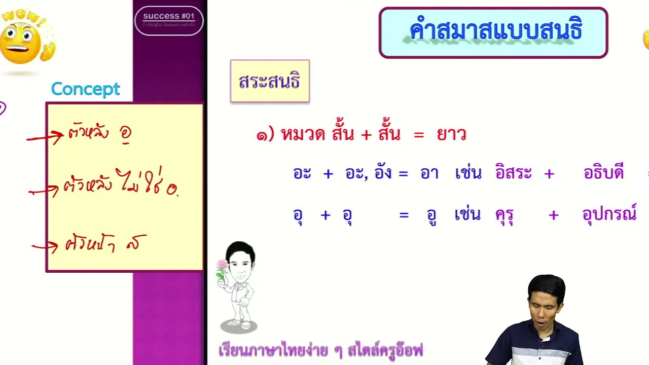 คำสมาสแบบสนธิ (เข้าใจวิธีการง่าย ๆ แถมท้าย Trick พิชิตข้อสอบ)