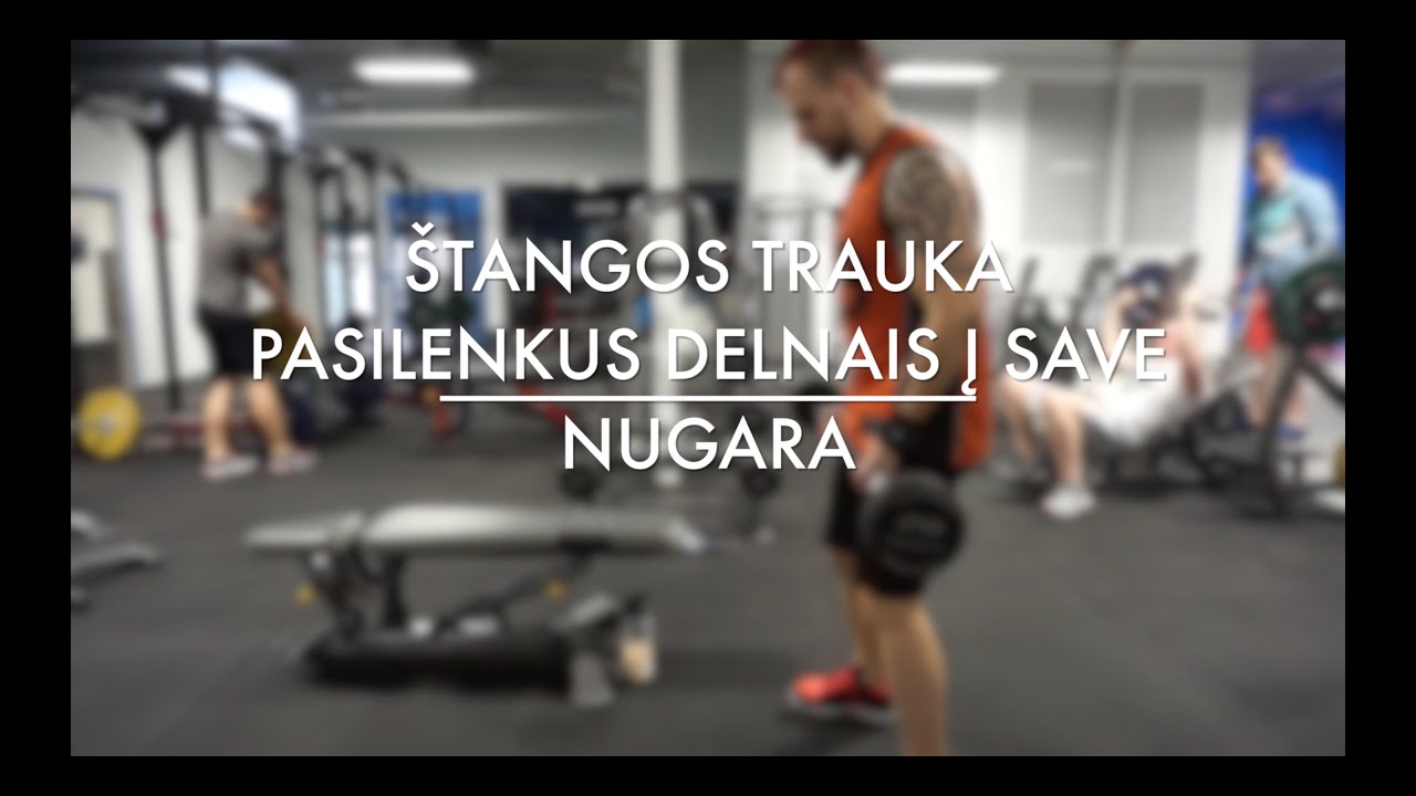 #IronAcademy: Nugara. Štangos trauka pasilenkus delnais į save. Ironman.lt & O. Ringys
