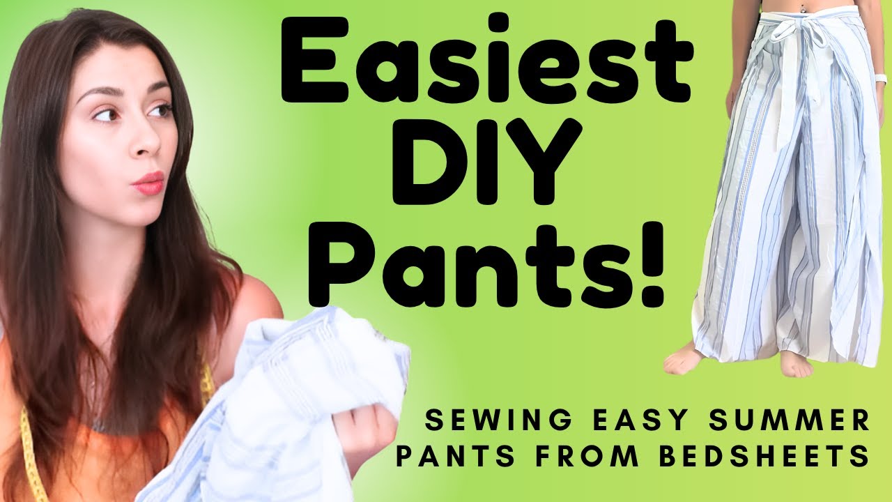 DIY Wrap Pants – No Pattern, No Problem! (Beginner Friendly Sewing Tutorial)