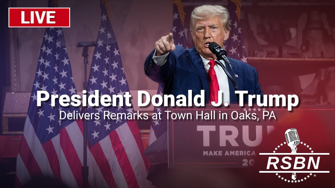 LIVE REPLAY: President Trump Delivers Remarks at Town Hall in Oaks, PA - 10/14/24