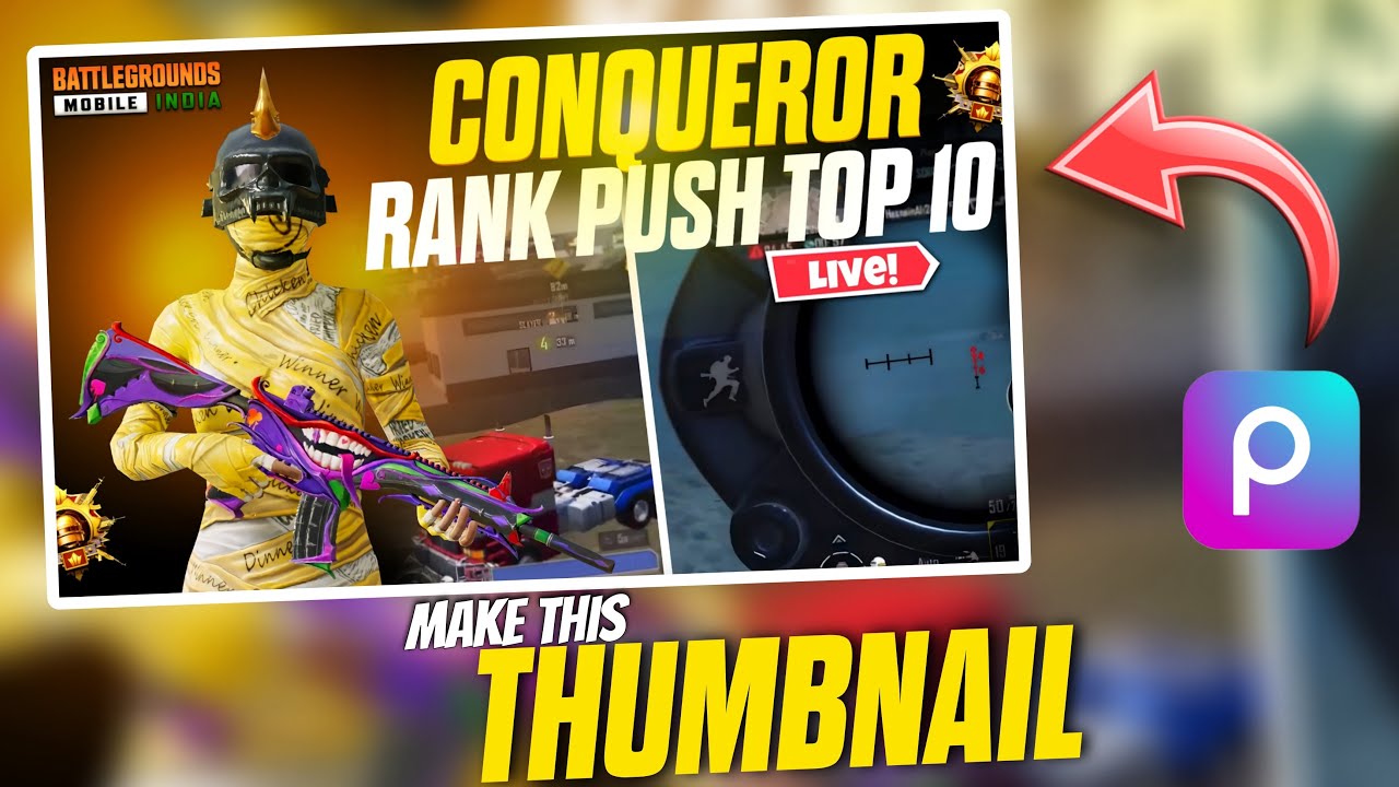 Make This Easiest Live Stream Thumbnail In PicsArt 🤯 #gamingthumbnail @gameplaywithgaurav