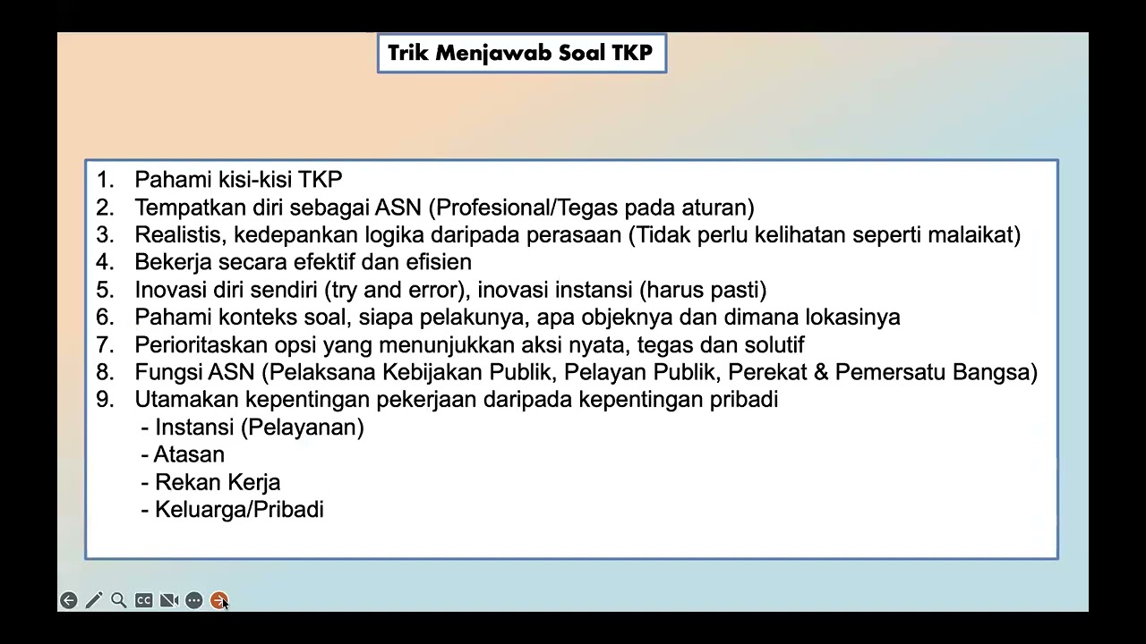 PEMBAHASAN SOAL TKP   I   KELAS SKD ONLINE 2026