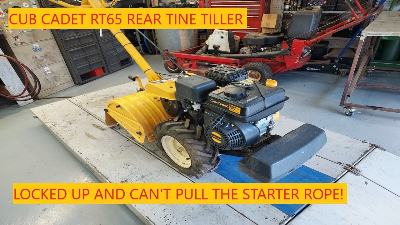 Cub Cadet RT65 Rear Tine Tiller | Engine Locked Up And Can't Pull The String!