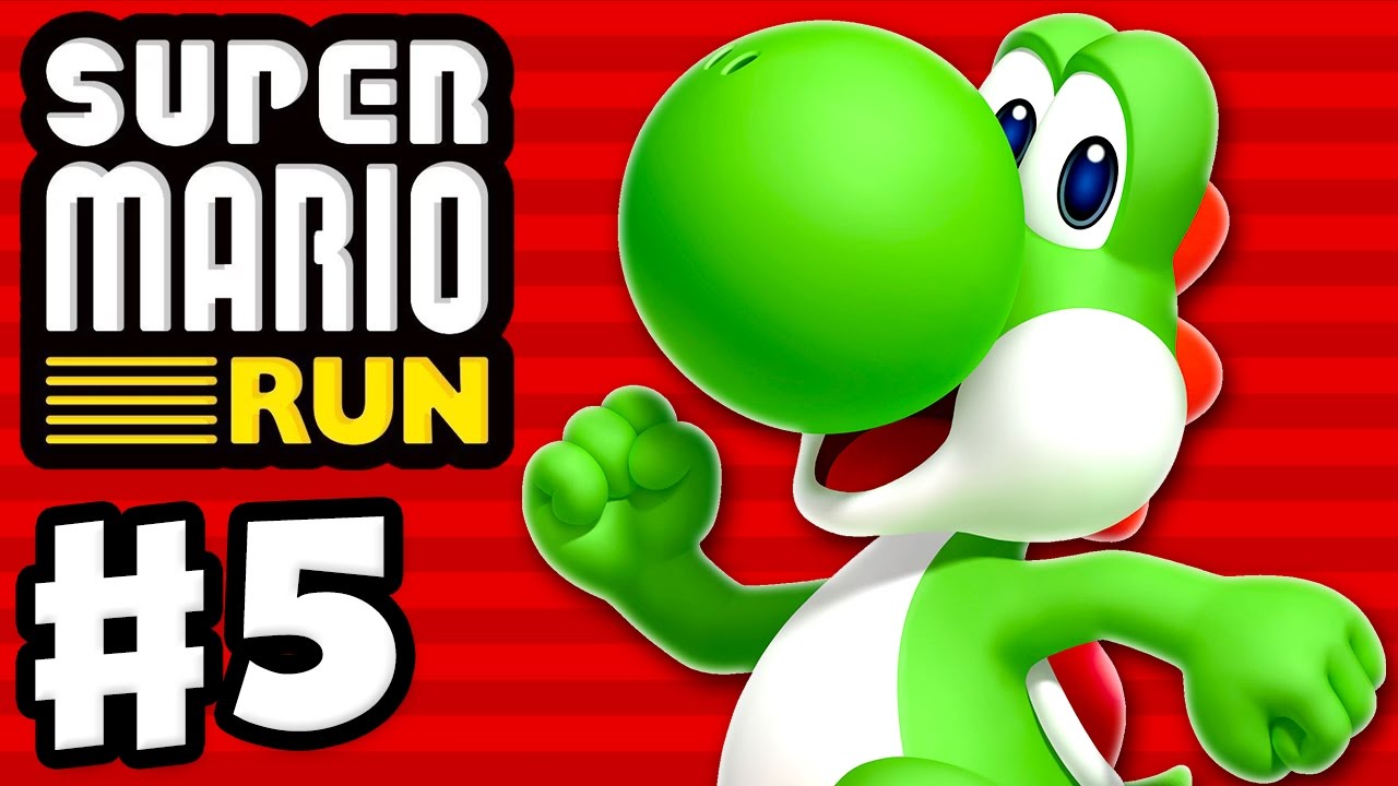 Super Mario Run - Gameplay Walkthrough Part 5 - World 5! All Pink Coins! Yoshi Gameplay! (iOS)