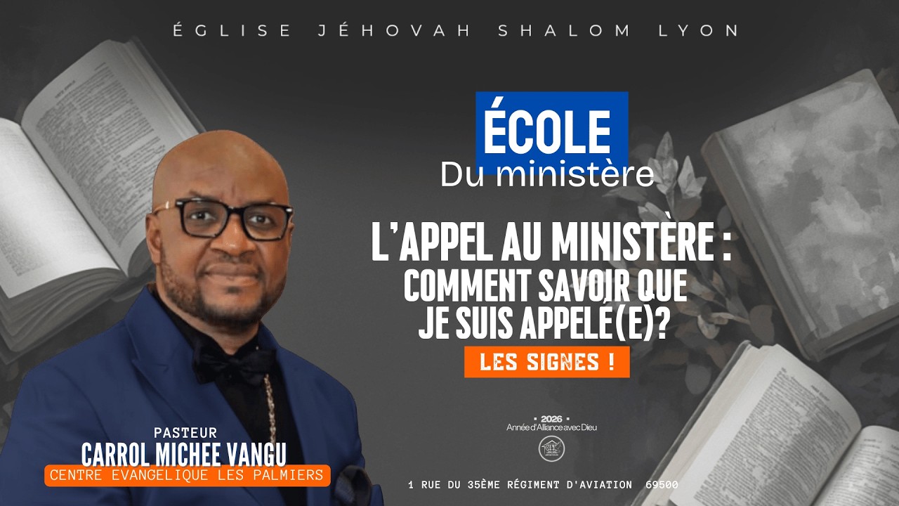 Ecole de Ministère || L'appel au ministère, Comment savoir son appel ?  || Past. Carol Miché Vangu.