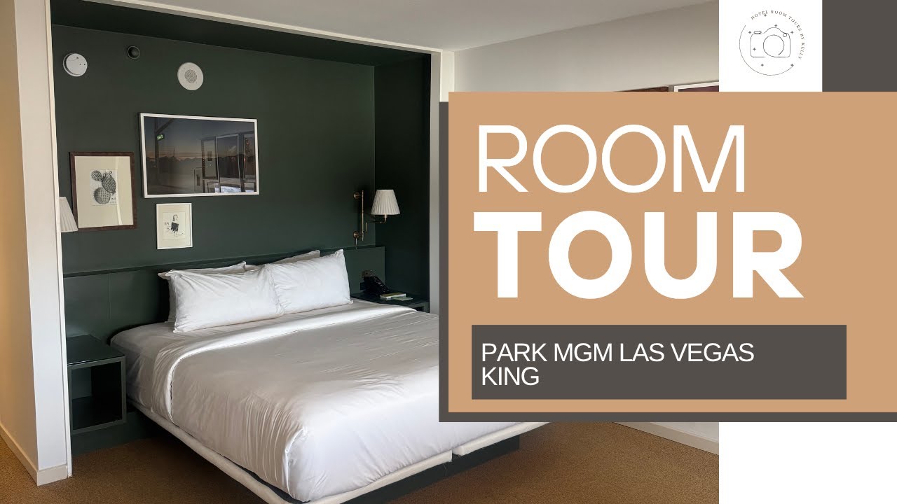 Park MGM Las Vegas King Room Tour | View of NYNY, Roller Coaster & T-mobile arena