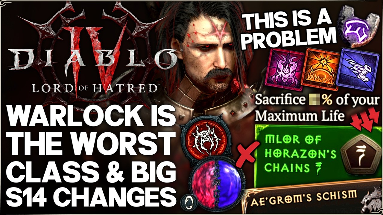 Diablo 4 &mdash; Чернокнижник &mdash; это проблема &mdash; ОГРОМНЫЕ изменения и усиления 14-го сезона &mdash; Гайд по худ...