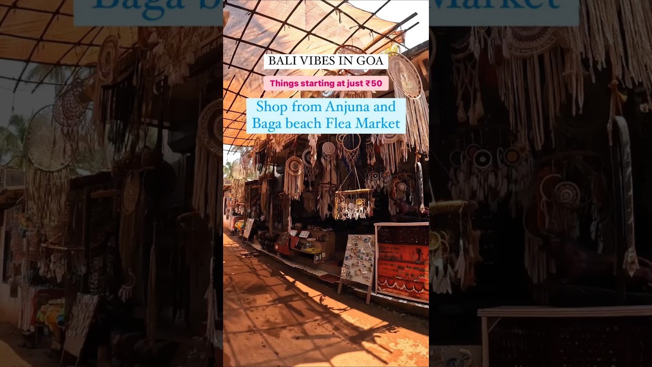 Shopping flea market in Anjuna & Baga beach  Goa #shorts #goa #shopping