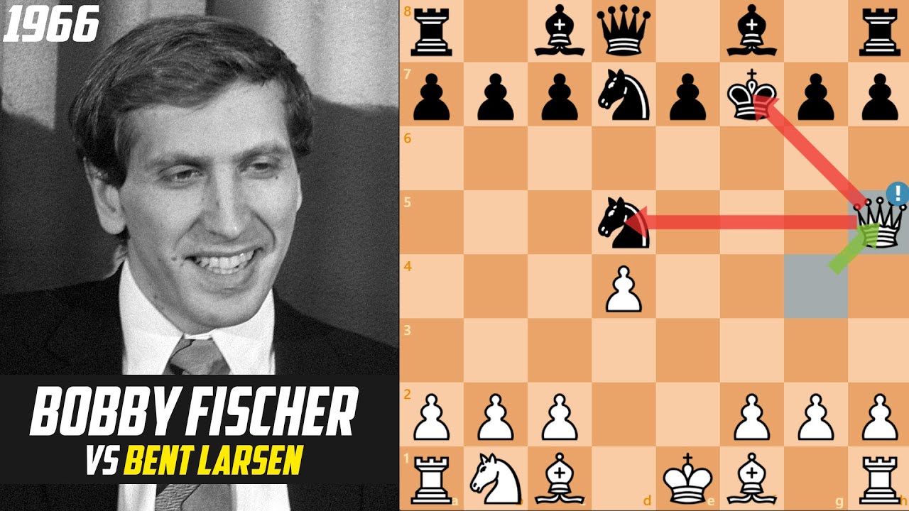 BOBBY FISCHER EXCELS AGAINST BENT LARSEN - Santa Monica Blitz 1966