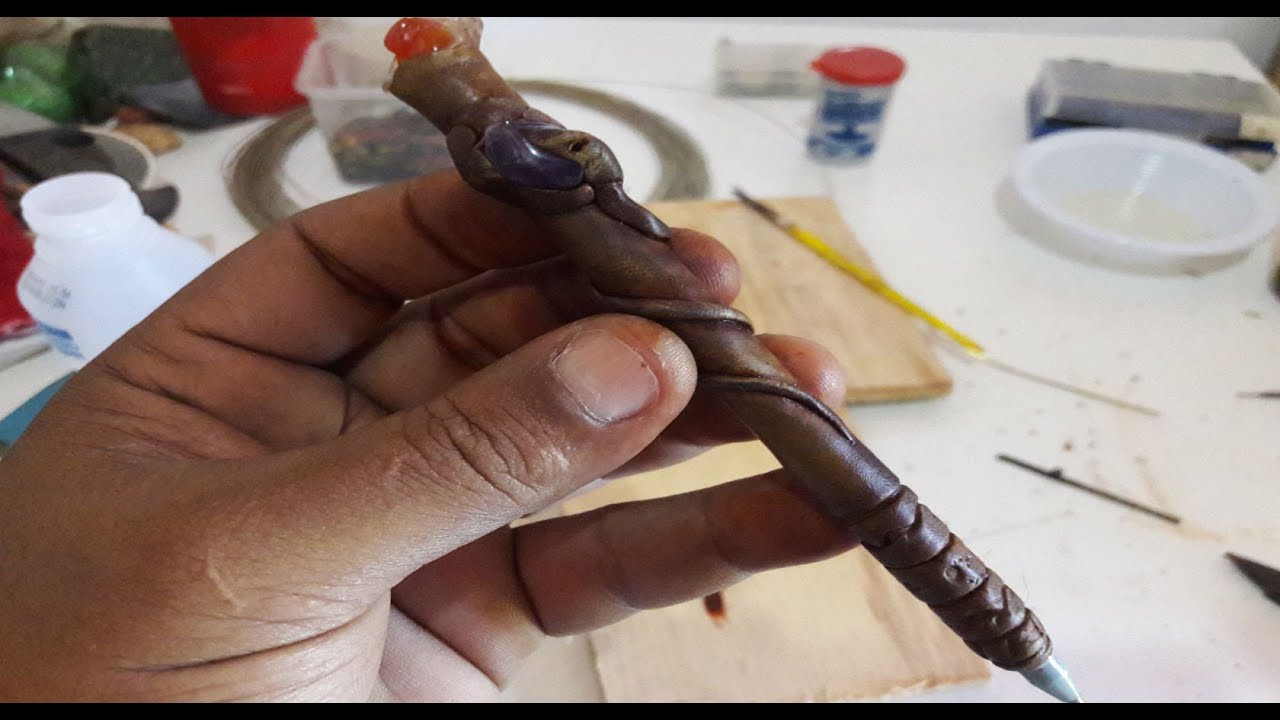 Caneta Decorada Com Pedras Místicas   Durepoxi