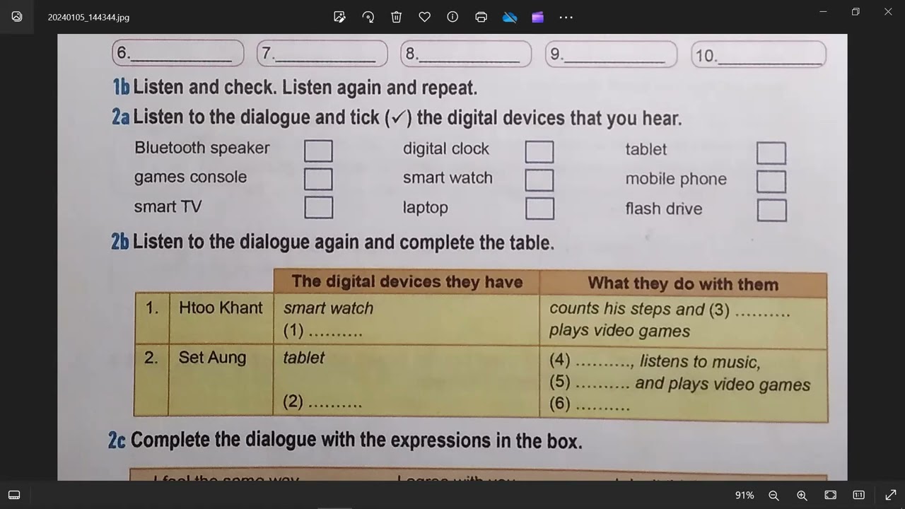 Grade 8 English Unit 11 Lesson 1