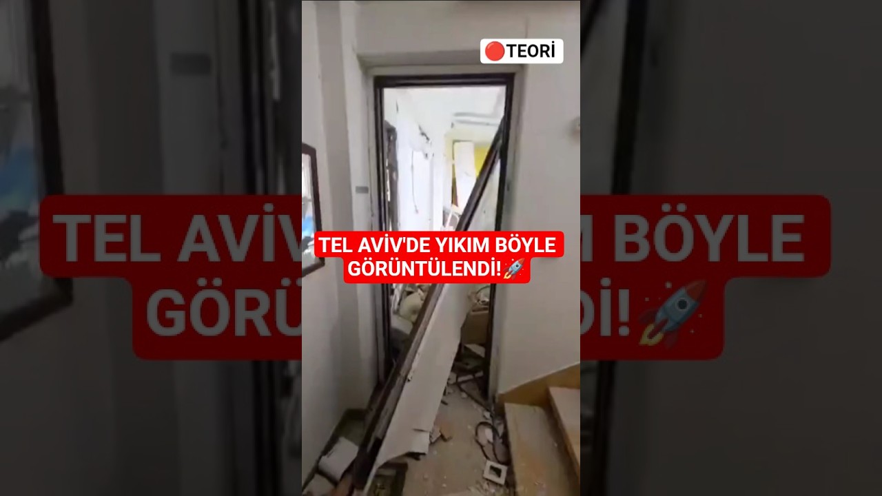 TEL AVİV'DE YIKIM BÖYLE GÖRÜNTÜLENDİ!🚀💥#shorts #iranisraelwar #iran
