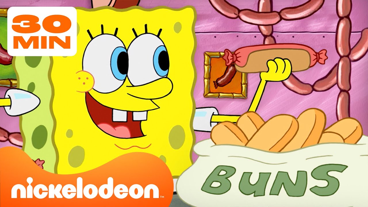 Bob Esponja cozinha tudo, menos hambúrguer de siri 🍳 | Nickelodeon em Português