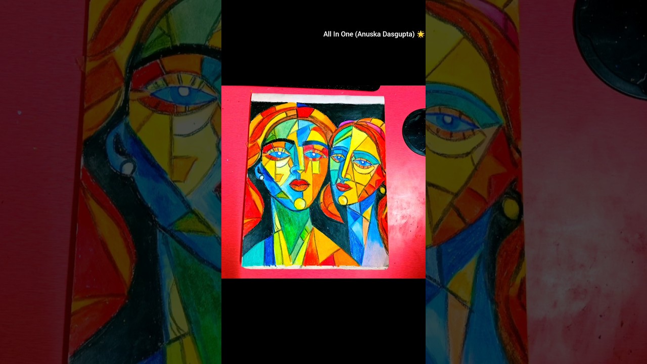 How to draw Cubism Art painting 