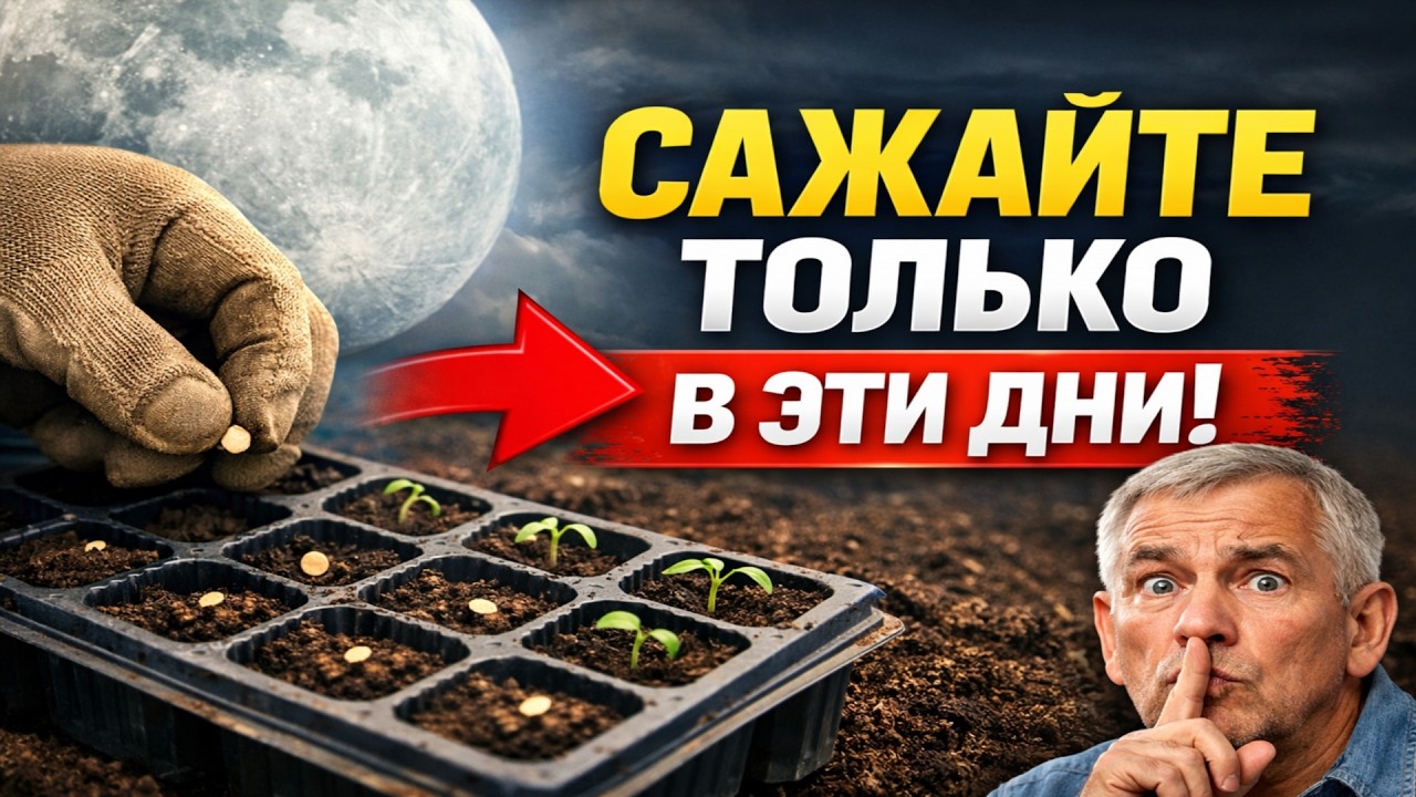 САЖАЙТЕ ТОЛЬКО В ЭТИ ДНИ! 🤫 Лунный календарь для дачника на конец февраля 2026