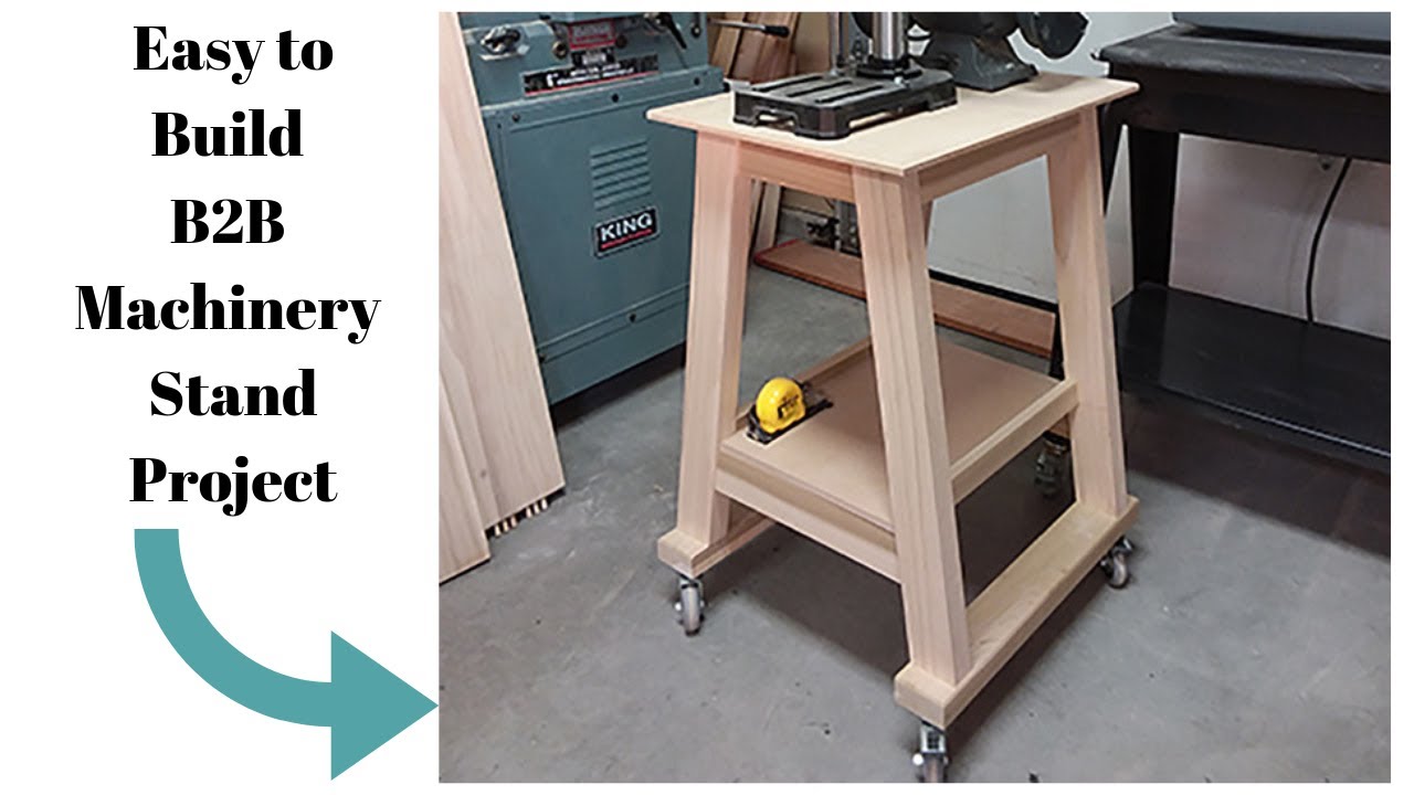 Easy to Build Angled Machinery Stand with 100% Dowelmax Joints | Back to Basics Woodworking Series