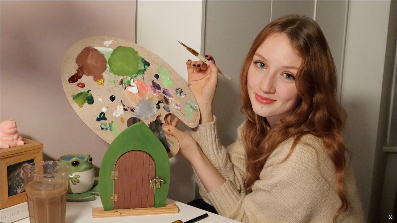 [ASMR] Paint a wooden Danish elf door with me 🎨 ~ soft spoken, overexplaining