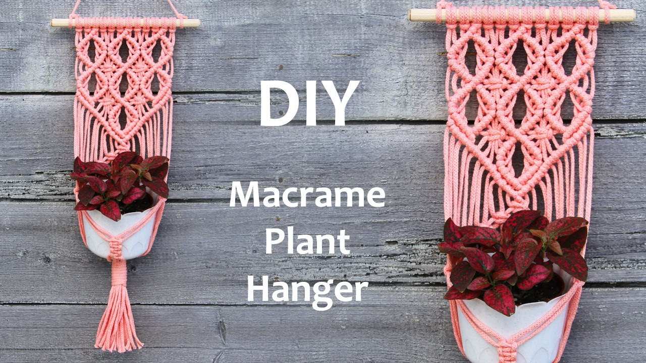 DIY Macrame Plant Hanger Tutorial | DIY Macrame Wall Hanging Tutorial | Макраме Кашпо для Цветов
