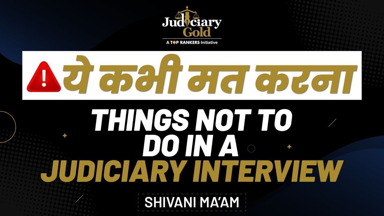 Judiciary Interview Preparation (DON'T DO THIS) | Civil Judge Mock Interview TIPS!