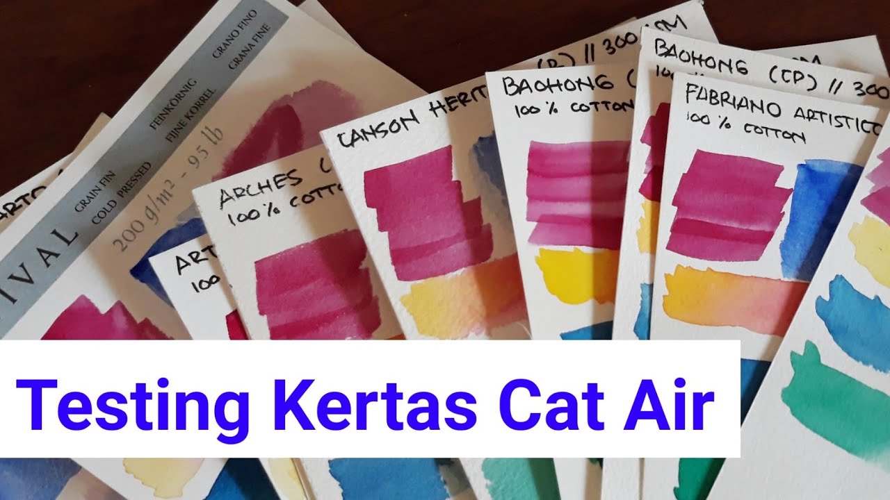 Testing Kertas Khusus Cat Air (17 Brand) | Testing my watercolor papers