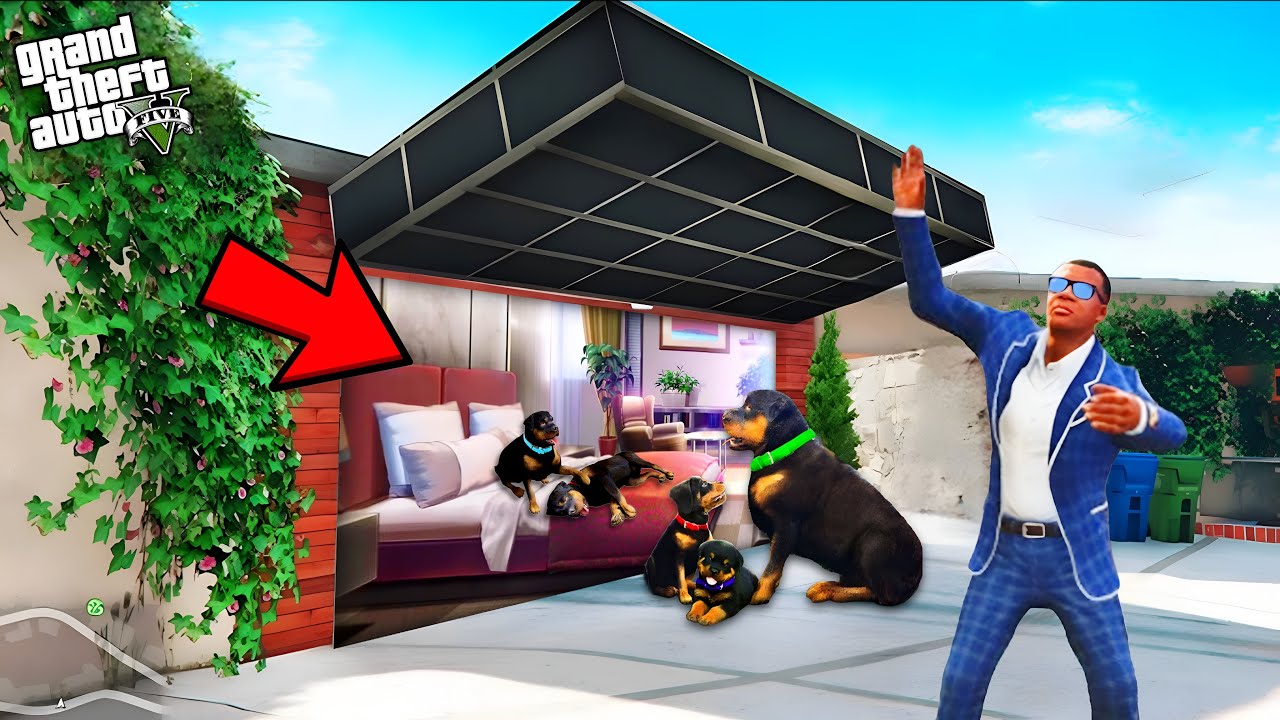 Franklin Found Chop Puppies Inside his Secret Room! | SHINCHAN GTA VIDEO