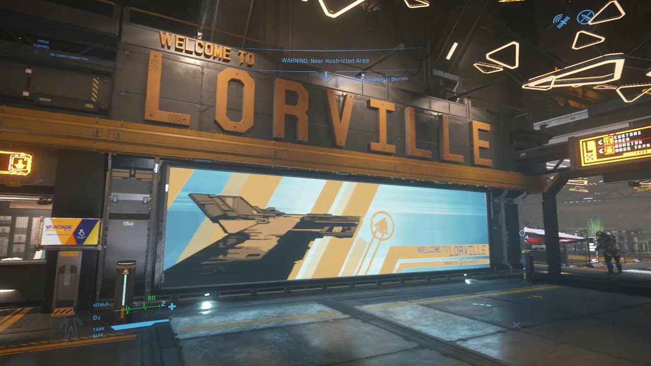 HDMS Operai to Lorville at night - Star Citizen 3.8.2