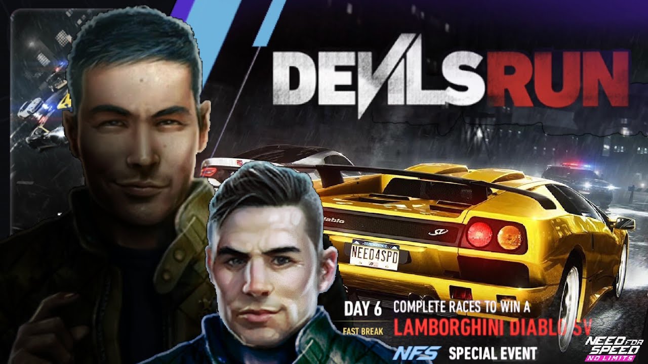 Devil's Run  Day 6 Fast Break | 1995 Lamborghini Diablo SV | NFS No Limits