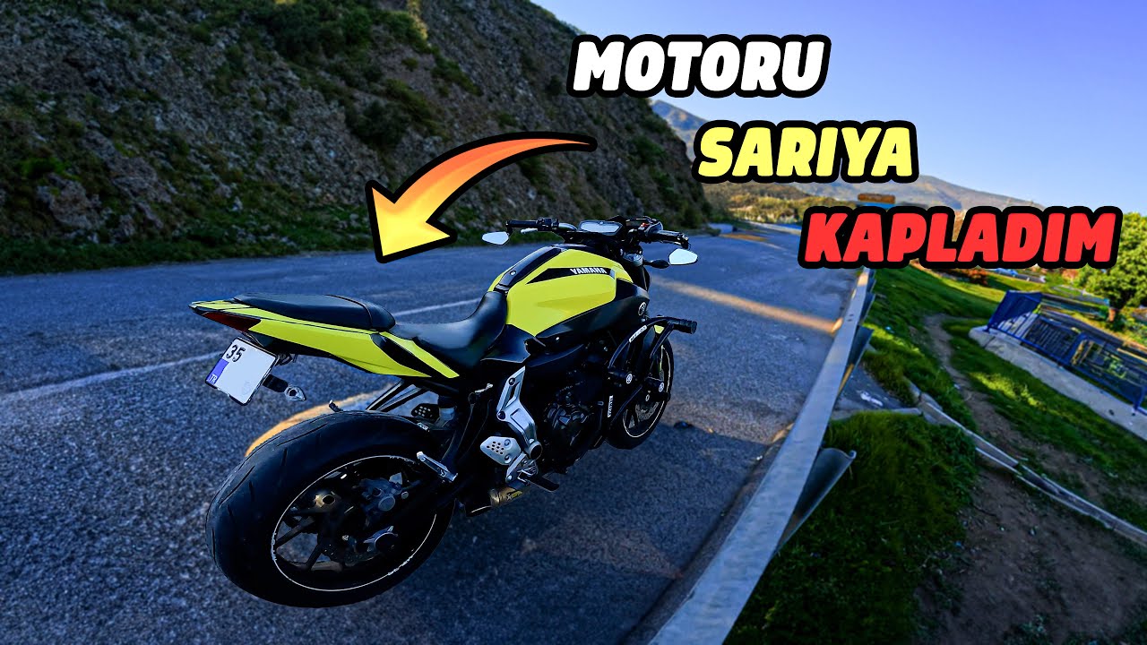 YENİ KAPLAMA - AK&Uuml; BİTTİ YOLDA KALDIK - MT07 MOTOVLOG