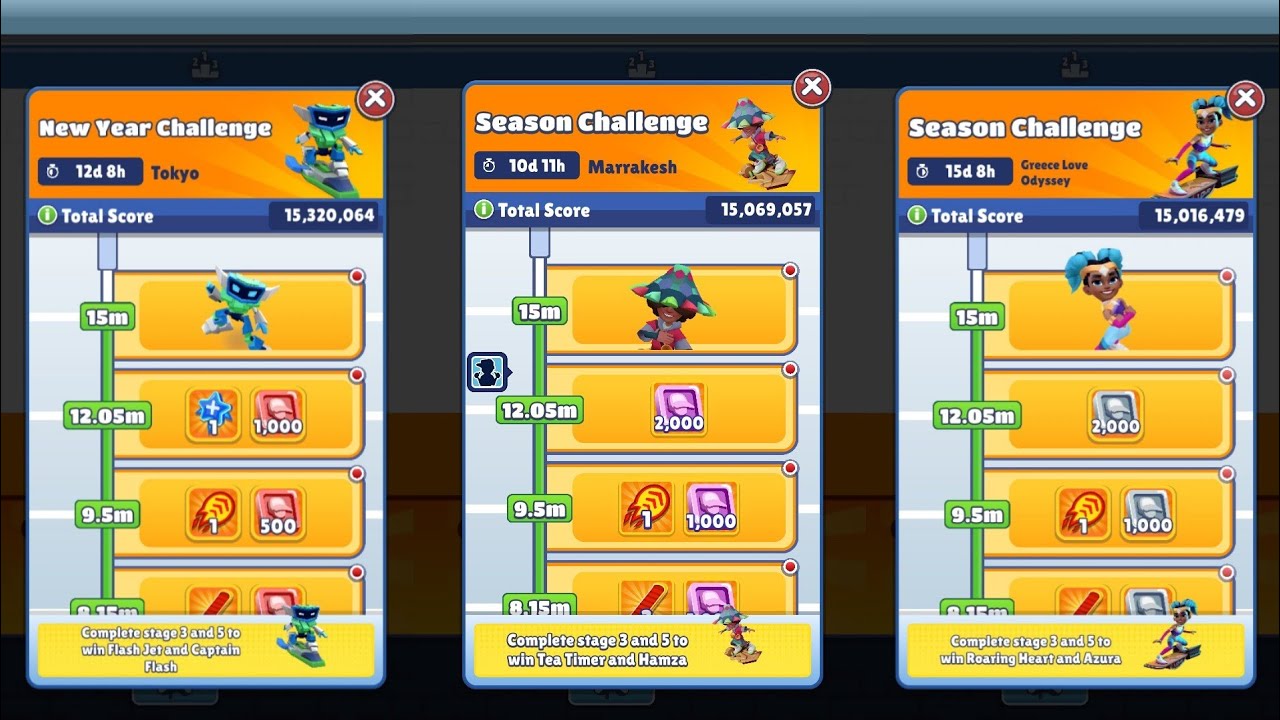 Subway Surfers 2024: 3 Different Season Challenges of 3 World Tours in Tokyo, Marrakesh & Greece