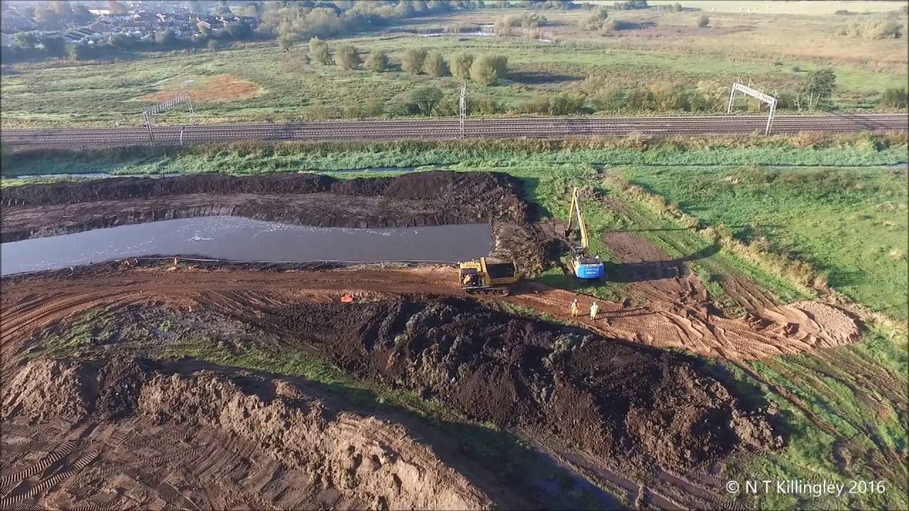 Drone footage from Doxey Marshes