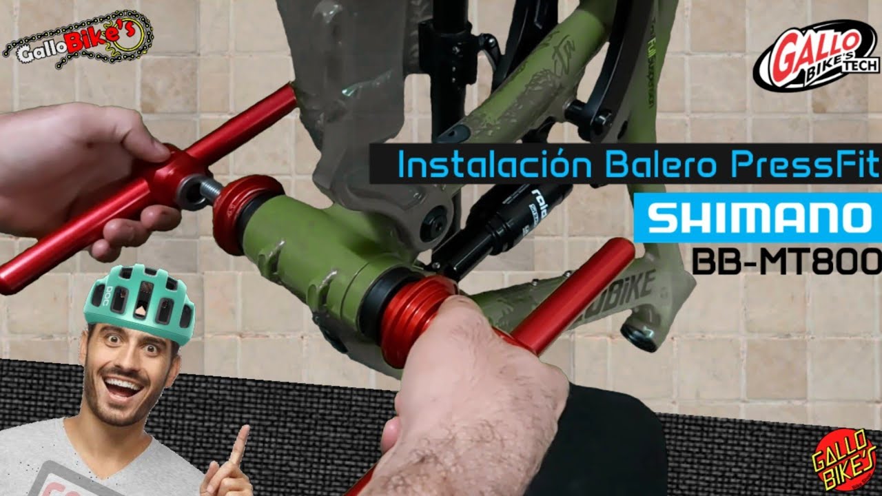 SHIMANO BB-MT800 Instalación de Balero PressFit BBSet Install como poner un Eje de Centro con prensa