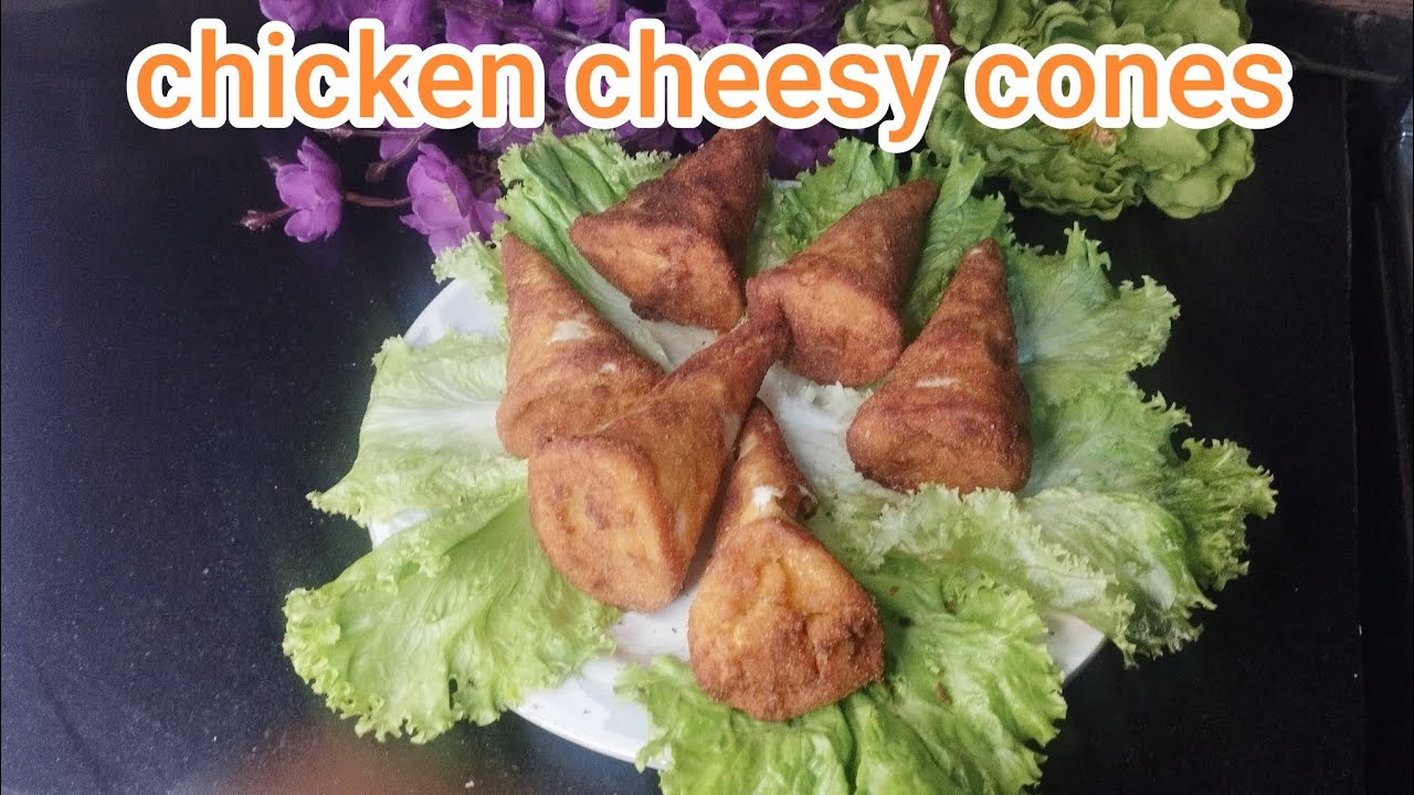 Chicken Cheesy Cones Recipe | Crispy & Cheesy Snack at Home