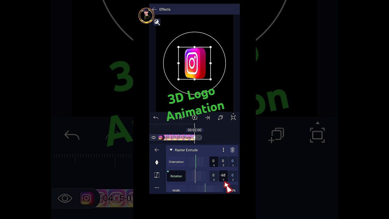 3D logo animation in alight motion ✅👍 #shorts #capcut