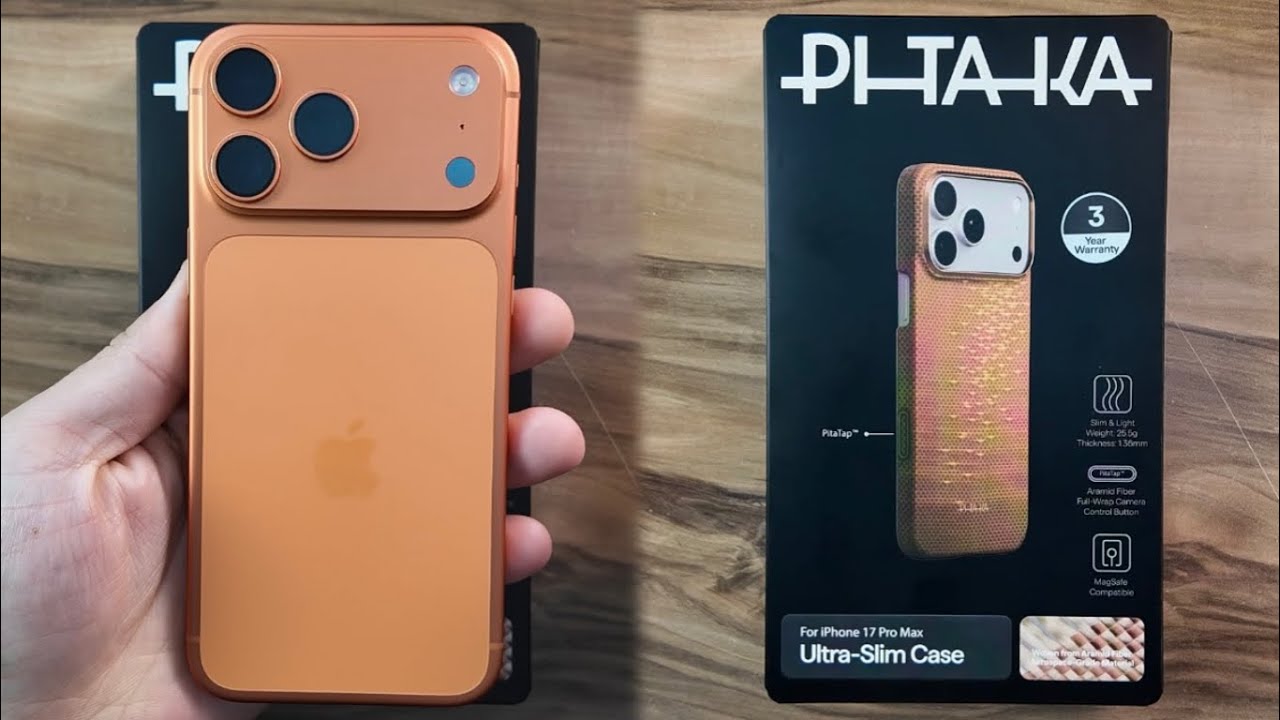 PITAKA Ultra Slim Case for iPhone 17 Pro Max - Golden Glint