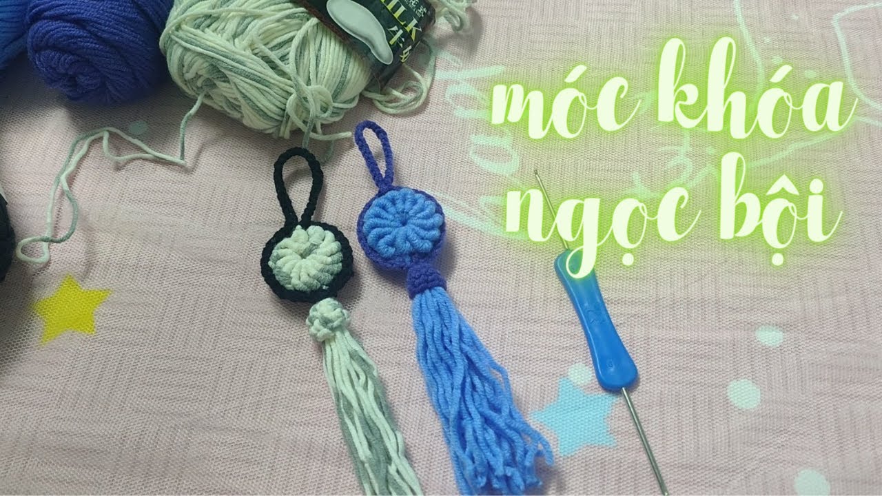 Móc Khoá Len Ngọc Bội | Móc Len Cơ Bản | Móc Khoá Độc Lạ | jade keychain
