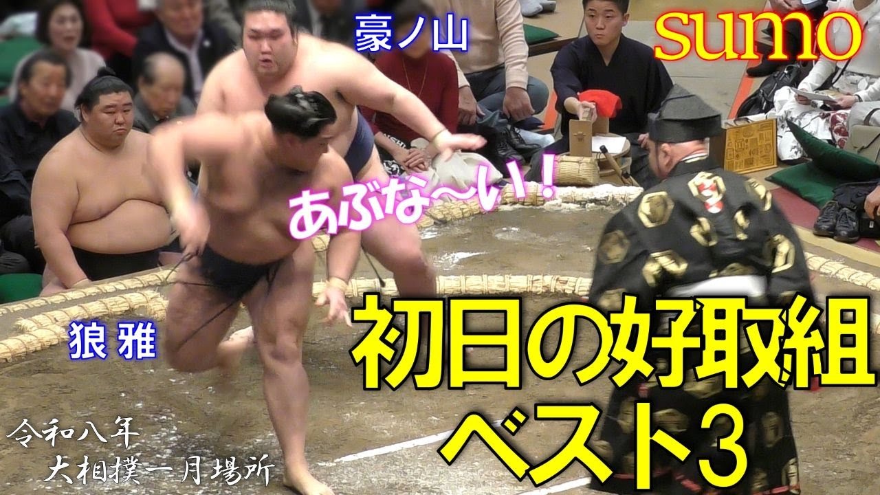 初日の意気込みが感じられる好取組ベスト3！令和八年一月場所🥁【大相撲】