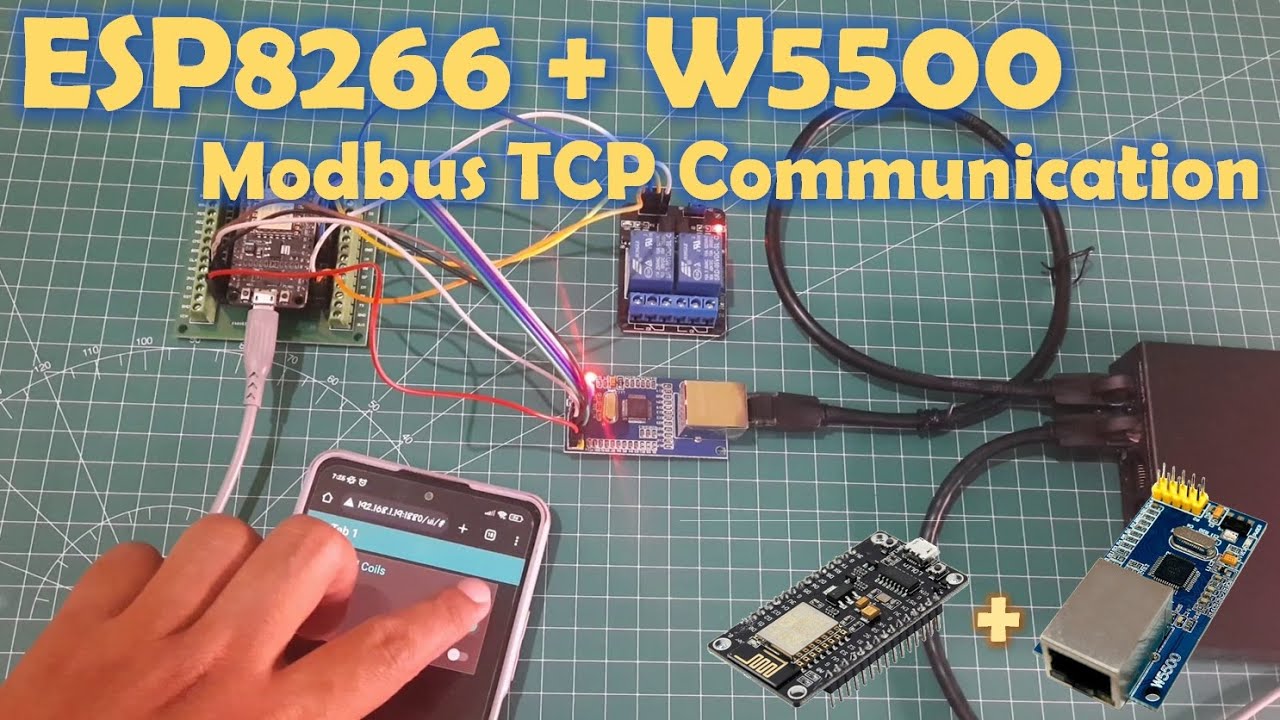 ESP8266 с Ethernet-щитом W5500 для связи Modbus TCP