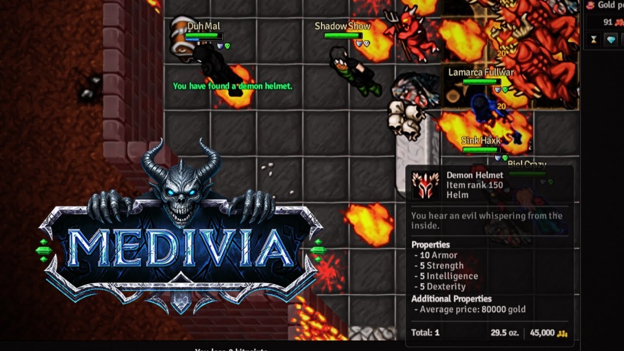 Demon Helmet Quest - Medivia Online (PT-BR)