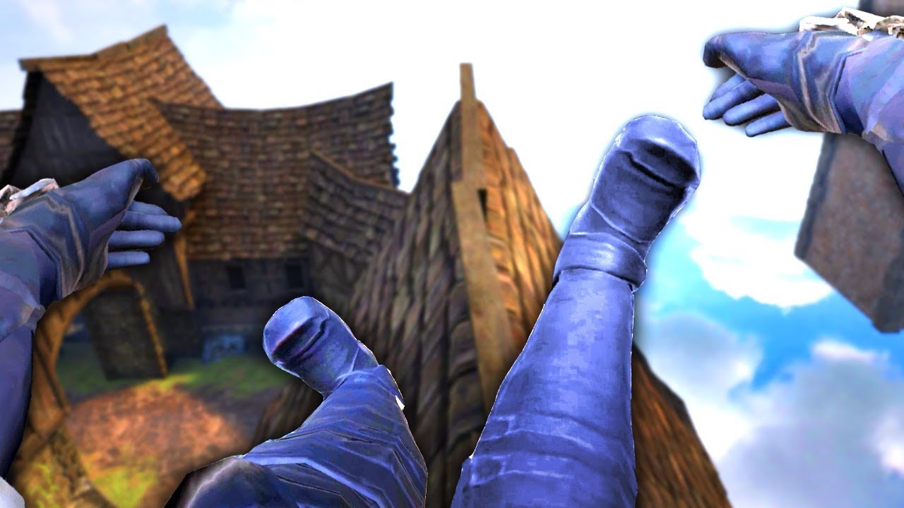 FLYING OUTSIDE THE LEVEL! Rooftop Parkour - Blades and Sorcery VR Gameplay