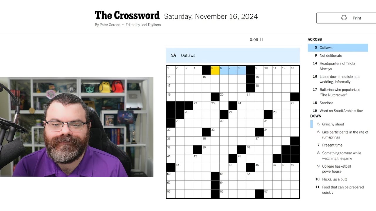 Learning Crossword Week 27 | NYT Crossword Saturday Nov 16th, 2024
